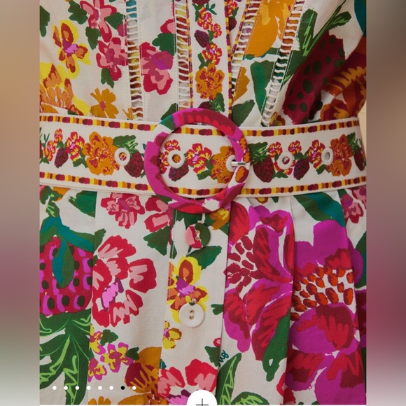 Farm Rio Off-White Flowerful Sketch Romper - Picture 10 of 11